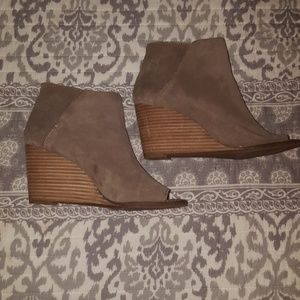 Wedge booties, ankle booties, wedge heel